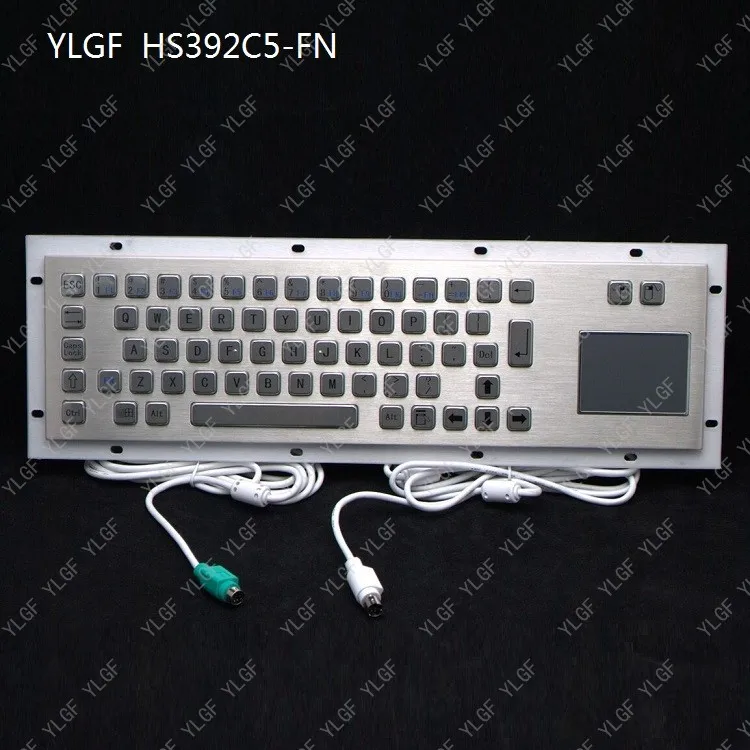 Металлическая клавиатура, YLGF HS392C5-FN-P PS/2 интерфейс, встроенная клавиатура, водонепроницаемая(IP65), защита от пыли