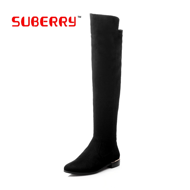 flat knee high boots plus size