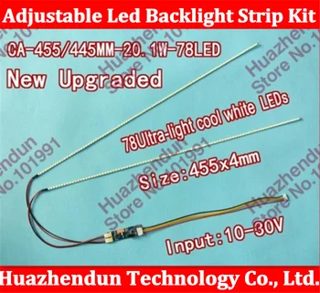 

3pcs/lot 20.1'' 455mm Adjustable brightness led backlight strip kit,Update 20.1inch wide LCD CCFL to LED backlight