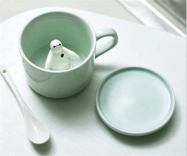 Красивая керамическая кружка для кофе молока чая 3D с животными Baymax панда кошка