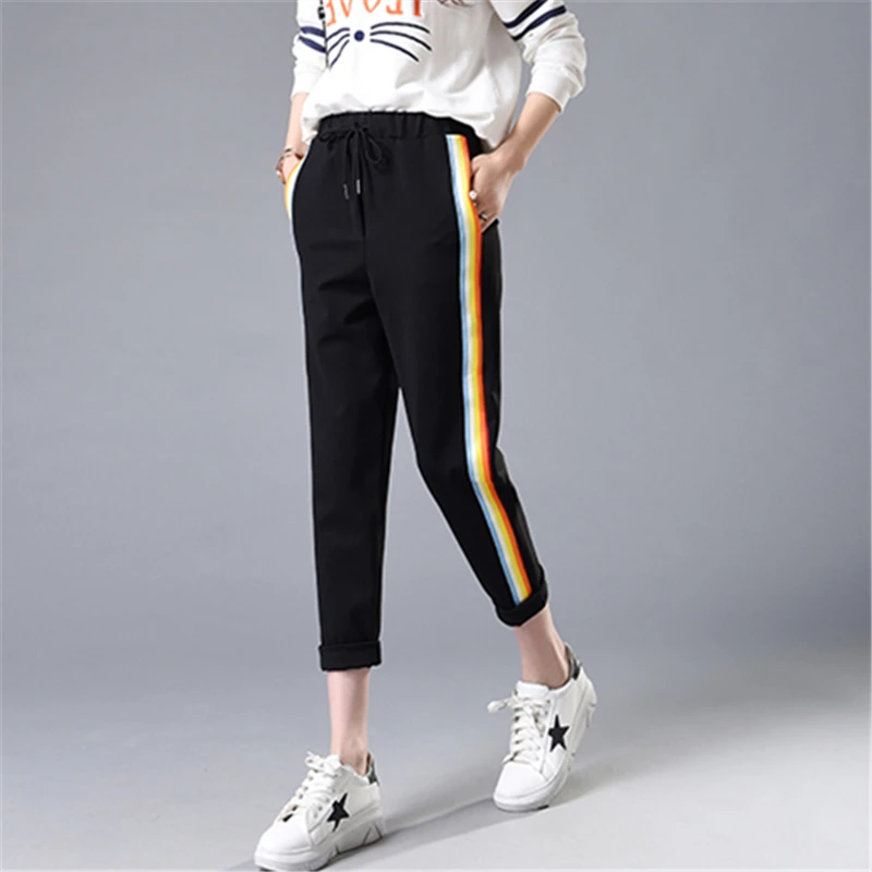 sweats with stripe on side