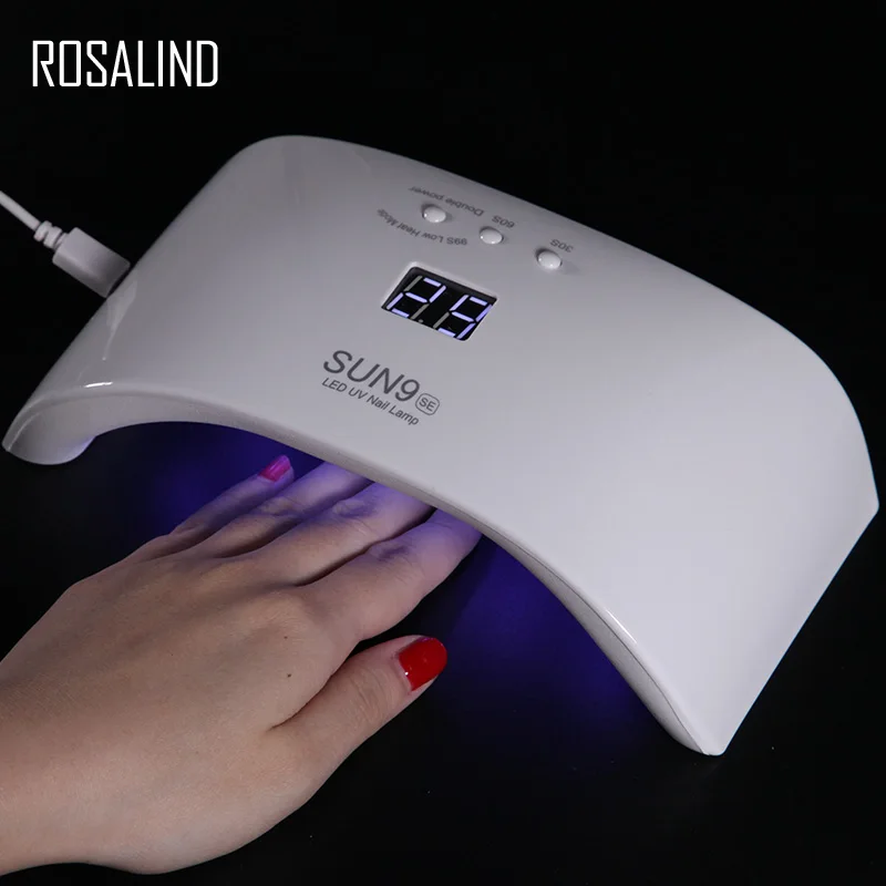 

ROSALIND lamp for nails For Gel Nail Polish Manicure 24W hybrid lamp UV LED Cure light nail polish dryer Tool machine