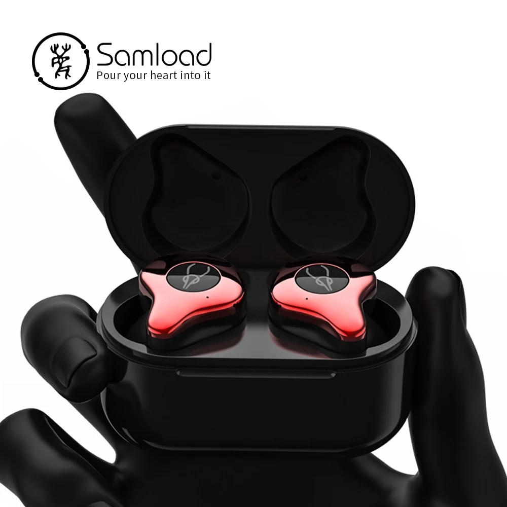 

Bluetooth 5.0 Earphones True Wireless Stereo Earphone Fashion 4D Sound Earbud with Support Wireless Charging box For Smart Phone