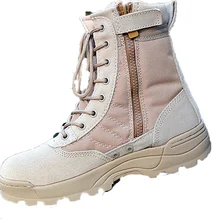 Trend top 2016 New arrival spring fall round Desert boot SWAT fashion combat boots no-slip Wear resistant breathable male boots
