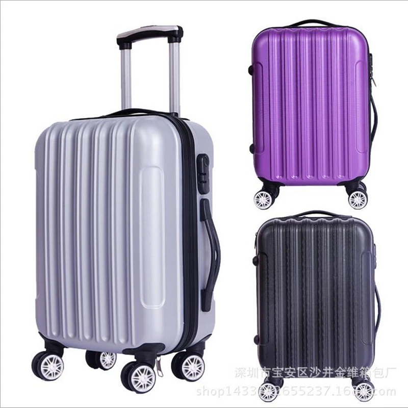 

20"24" Carry-on Suitcase with Wheels Unisex Pink Luggage Travel Bag Trolley Bags Children's Suitcases