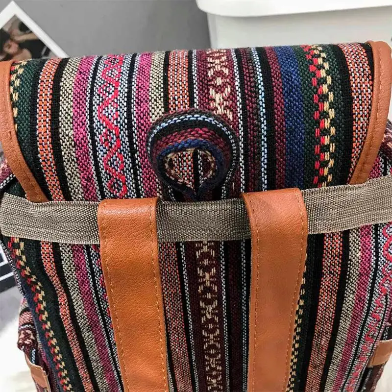 Холщовый женский рюкзак, школьная сумка для подростков, Женский богемный этнический рюкзак, рюкзак, школьные сумки, рюкзак для студентов, рюкзак для путешествий, mochila