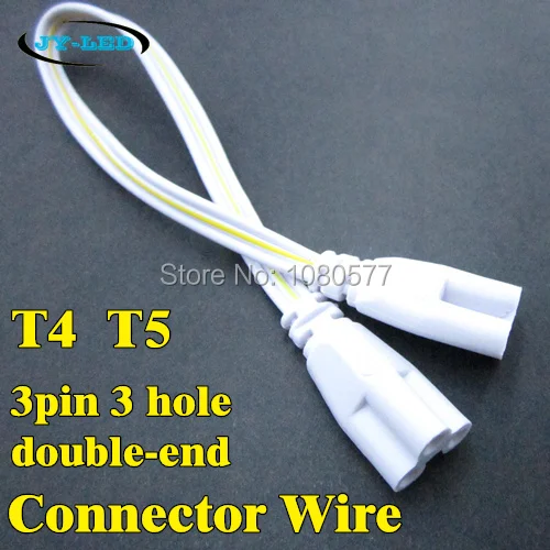 20 шт./лот 3 pin 300 мм T4 T5 LED трубный коннектор кабель провод двухконцевая для T8 Led