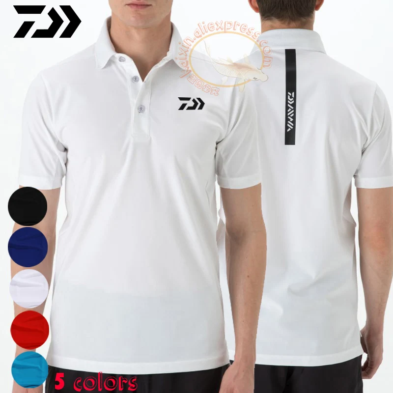 

DAIWA DAWA Summer 2018 Fishing Clothing Men Polo Shirt Solid Male Short Sleeve Breathable Quick-Drying Polo Fishing T Shirt