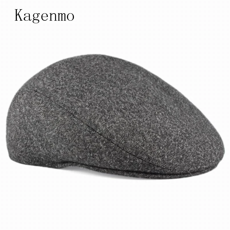 Kagenmo, мужская шапка для пожилых людей, зимняя шапка, осенняя и зимняя шерстяная шапка, большой размер 59 см, 60 см, 61 см, 62 см