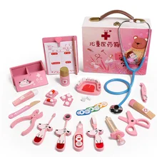 Детская деревянная имитационная игрушка для ролевых игр игрушка «Доктор» медицинская инъекция