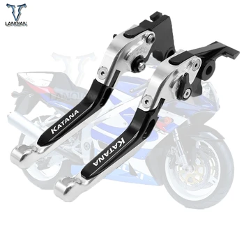 

Motorcycle Accessories Aluminum Adjustable Brake Clutch Levers For SUZUKI KATANA GSX600F 1989-2007 WITH KATANA LOGO