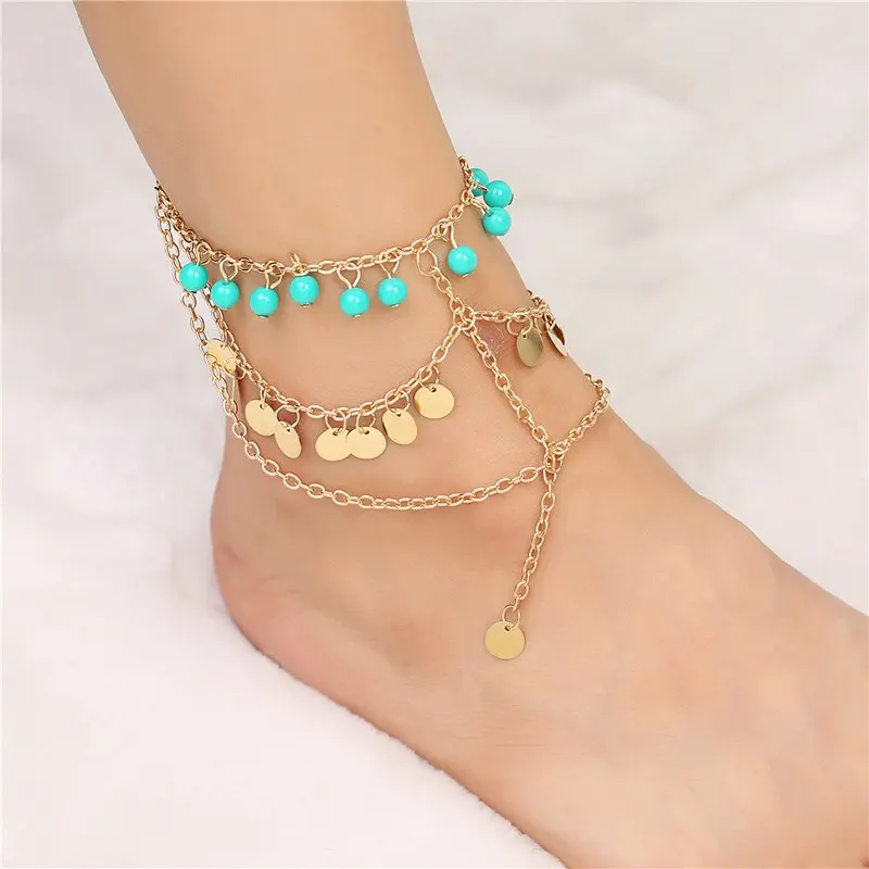 Buy New Summer Anklet Vintage Ankel Bracelets Gold
