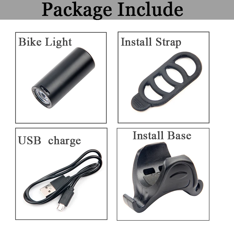 Cheap RUTVEING LED Bike Front Light 400Lumen USB Rechargeable Outdoor Bicycle Headlight Waterproof Cycling Lamp Mount Bike Accessories 9
