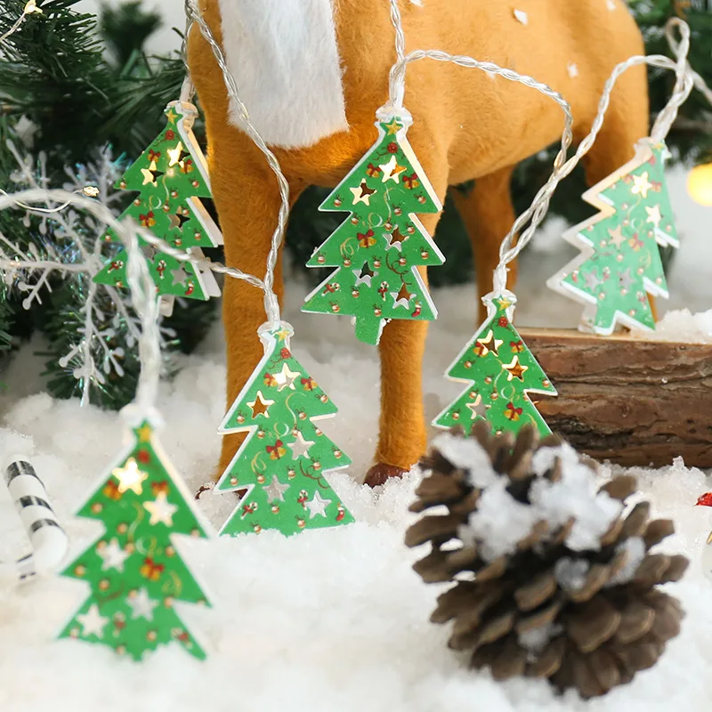 Christmas Tree Santa Bell Snowman Holiday Lighting 1M 3M LED String Lights For Christmas Party Home Indoor Outdoor Decoration Christmas Tree Santa Bell Snowman Holiday Lighting 1M 3M LED String Lights For Christmas Party Home Indoor Outdoor Decoration