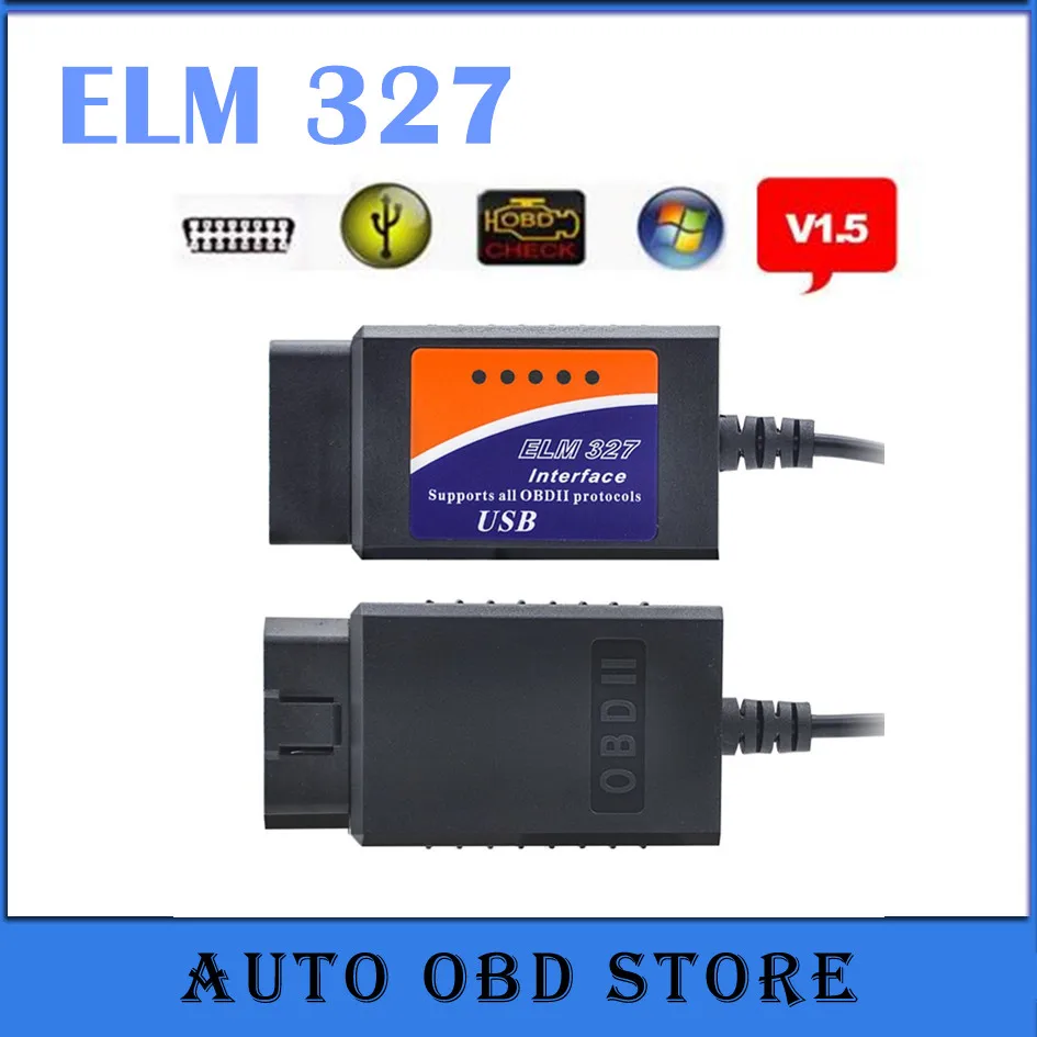 

2017 ELM327 USB V1.5 ELM 327 1.5 version Support All OBD2 OBDII Protocols Diagnostic Tool ELM327 USB Interface