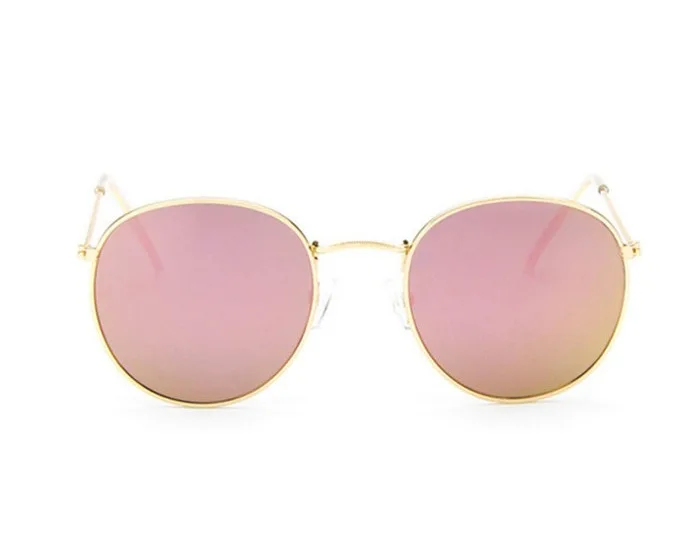 Винтажные Солнцезащитные очки для женщин, модная Золотая оправа, классические женские солнцезащитные очки для мужчин, уличные очки, цветные линзы, зеркальные