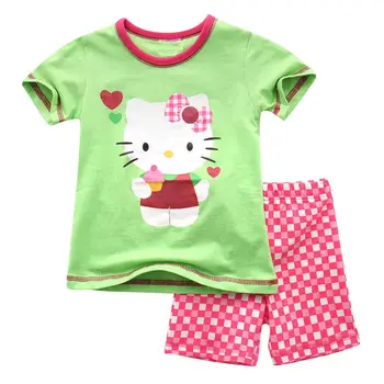 

Jumping Meters Animal Appliques Baby Girls Summer Sets Children Clothing Short Sleeve Tracksuit Girls Sport Suits Kids Clothes