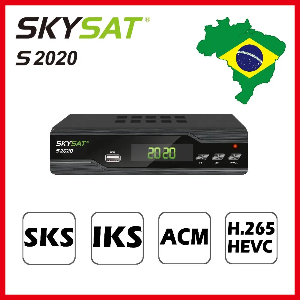 

SKYSAT S2020 Satellite Receiver for Brazil support IKS SKS IPTV Xtream-codes m3u CCCam Newcamd Powervu Biss WiFi 3G Dongle