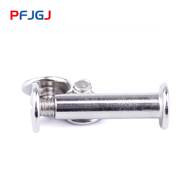 Peng Fa Photo Album Binding Screw Nickel-plated Album Screw Silver Account Book Screw Nut Rivet Docking Lock Screw 5mm