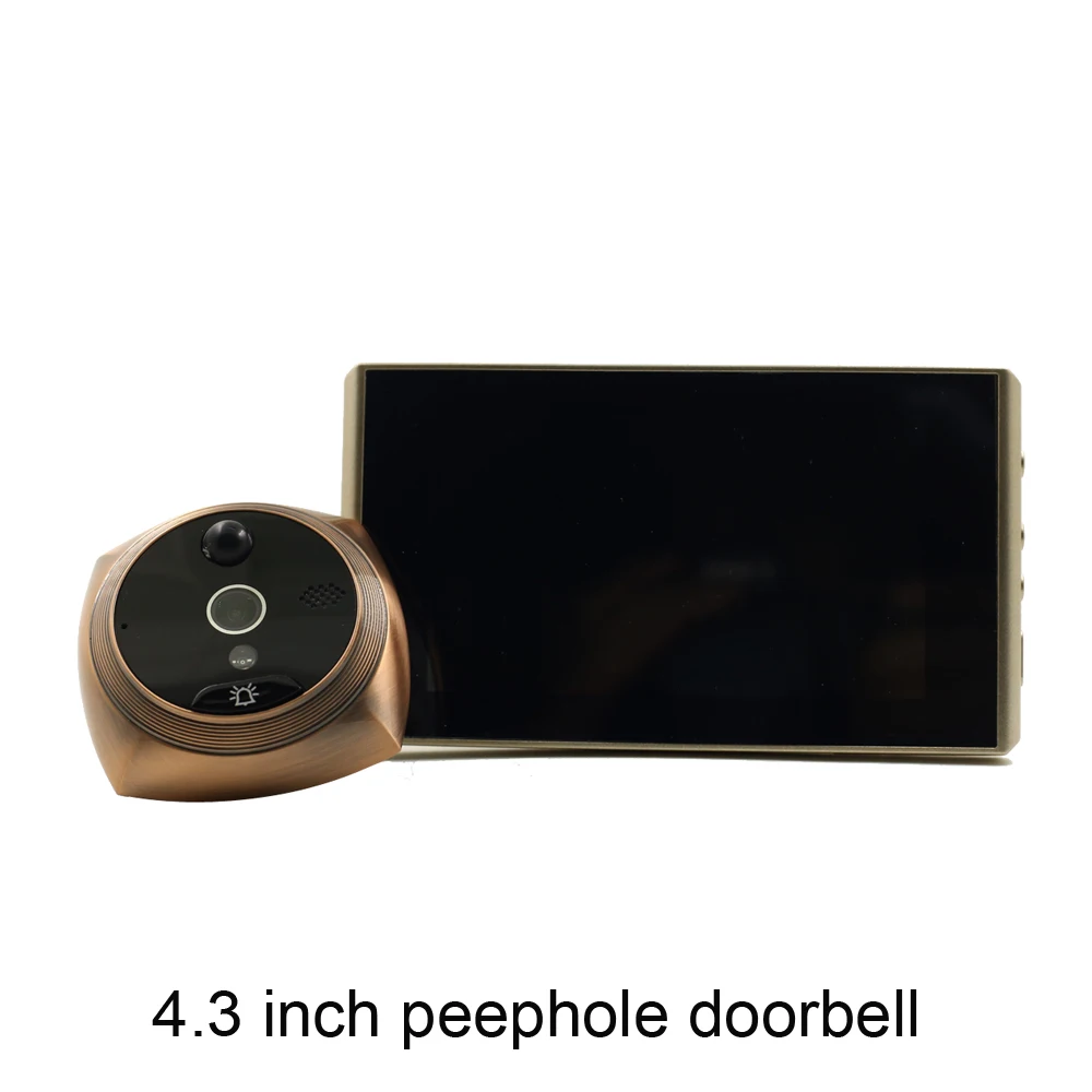 

NEW Smart Electronic peephole door viewer video doorbell 4.3 inch LCD display Home security 720P video recorder night camera