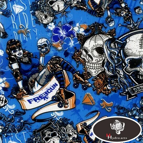 

Skull Pattern Hydrographic Films Water Transfer Printing Films Aqua print Films for Motor Decoration HFY-888 50CM