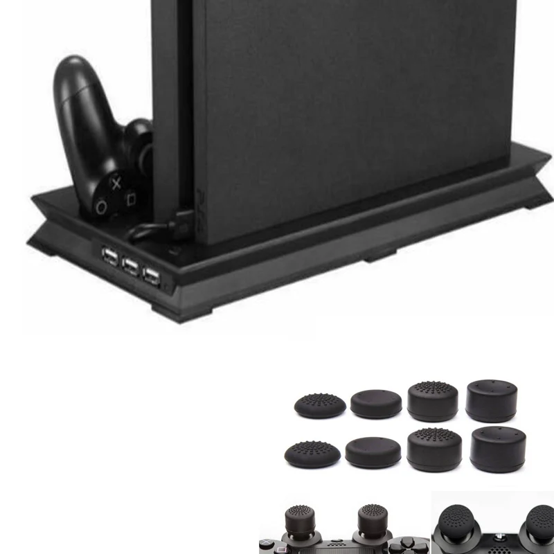 PS4 Slim Ultrathin Charging Heat Sink Cooling Fan Vertical Stand Dual