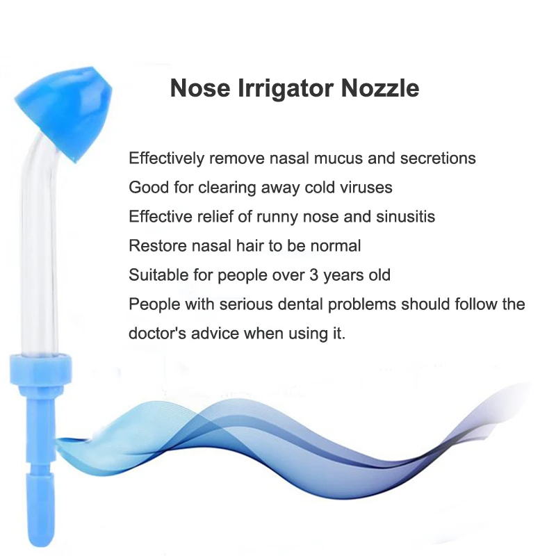 3 Pieces Nasal Irrigator Nozzle Nose Washing Device Compatible With Waterpik Oral Irrigator Remove Nasal Mucus And Secretions nasal wash cleaner