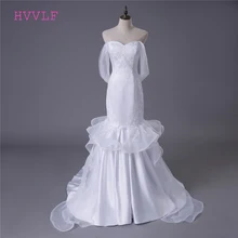Cheap Vestido De Noiva 2018 Wedding Dresses Mermaid Sweetheart Satin Appliques Lace Boho Wedding Gown Bridal Dresses