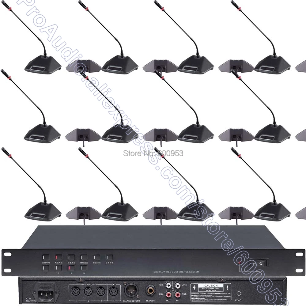 

Professional MICWL 350U-D22 Chairman + Delegate Classical Meeting Room Digital Talking Speak Conference Microphone Mic System