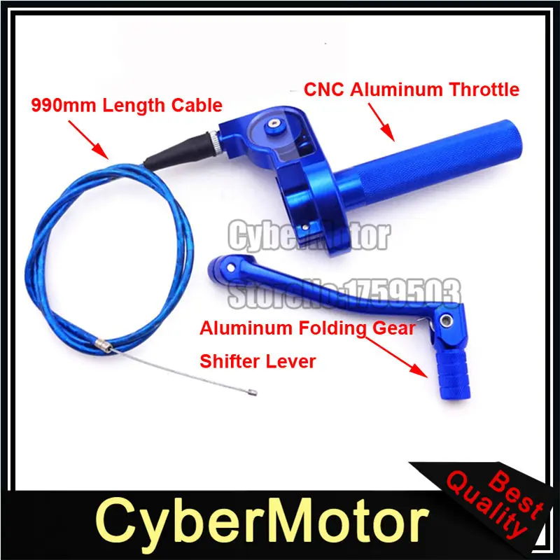 

Blue Twist Throttle Cable Gear Shifter Lever For Chinese 50cc 70cc 90cc 110cc 125cc 140cc 150cc 160cc Pit Dirt Bike Motorcycle