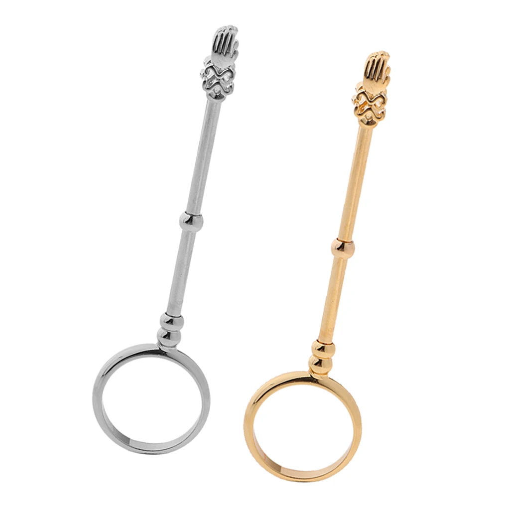 2x Women Cigarette Holder Ring, Slim Cigarette Finger Clip, Hands Free Smoking