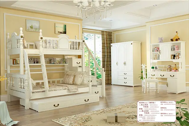 European Wholesale Cheap Bedroom Furniture Pine Bunk Beds For Kids
