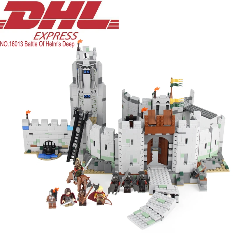 

Lepin 16013 1368Pcs The Lord of the Rings Figures Battle Of Helm's Deep Model Building Kits Blocks Bricks Figures Kids Toys 9474