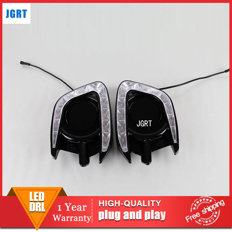 

car styling 2013-2015 For Mitsubishi Pajero LED DRL For Pajero led fog lamps daytime running light High brightness guide LED DRL