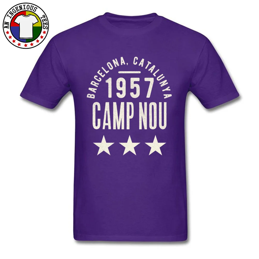 Men 2018 New Simple Style Tees O-Neck Summer/Autumn Pure Cotton Tshirts Fitness Tight Short Sleeve Barcelona T Shirt Barcelona purple