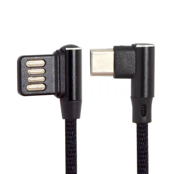 

10pcs/lot USB Micro & Type-C to Left Right Angled 90 Degree USB 2.0 Data Cable with Sleeve for Tablet & Phone 15cm