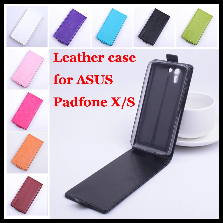 

9 colors High Quality luxury Leather Case for ASUS Padfone S / X phone Flip Cover case with PadfoneS PadfoneX cellphone Cases