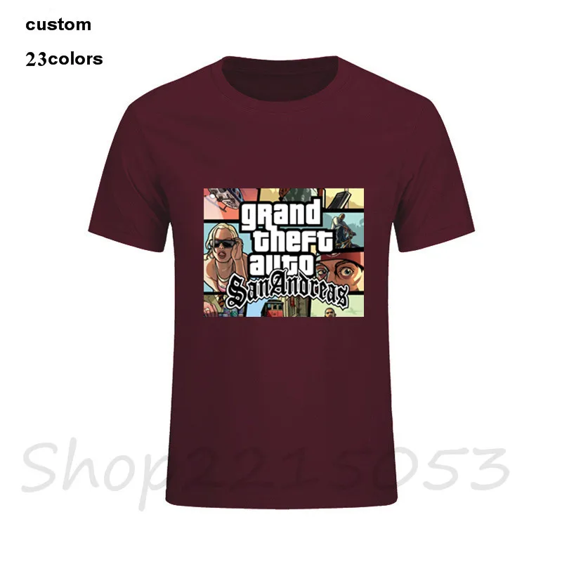 2019 Популярная Игровая футболка GTA San Andreas Team GRAND THEFT AUTO Футболка мужская Кино ТВ шоу