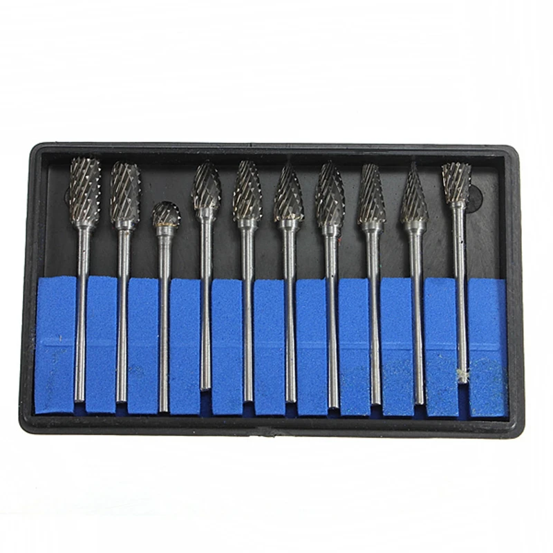 

10pcs 1/8'' CNC Tool Grinders Accessories Tungsten Carbide Cutter Rotary File Woodworking Milling Cutter Polishing Head 3*6mm