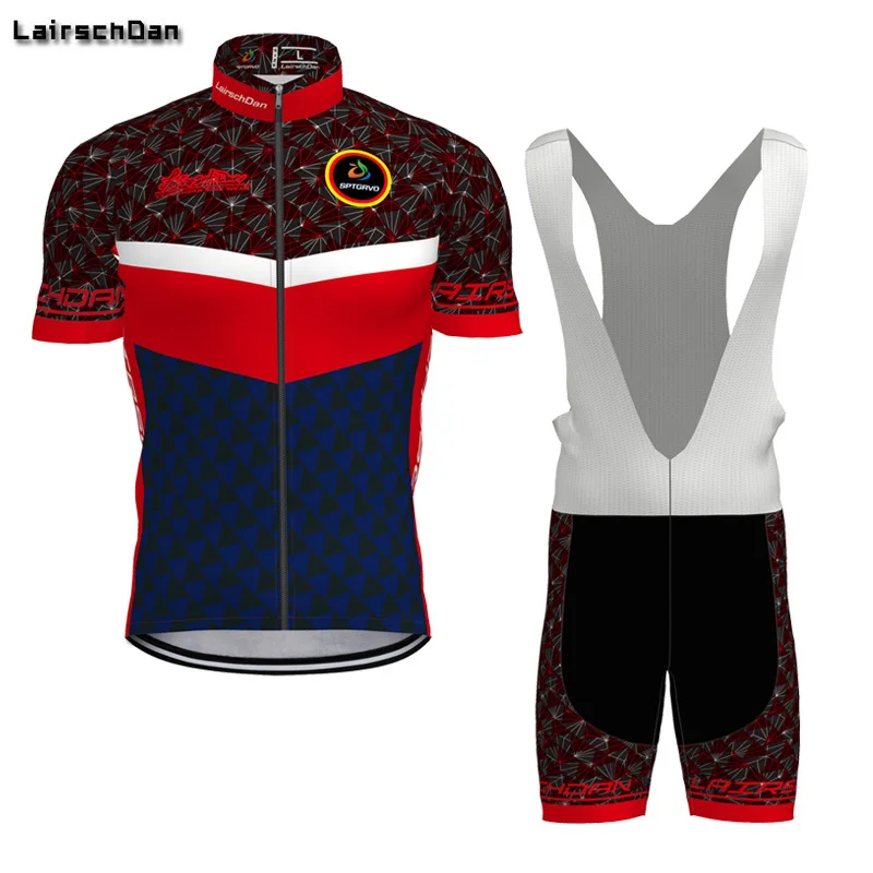 SPTGRVO LairschDan Забавный набор Джерси для велоспорта Pro Team с коротким рукавом, комплект одежды для велоспорта, костюм для велоспорта - Цвет: Золотой