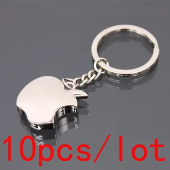 

10pcs/lot Car & Motorcycle Key Decoration Pendant Polished Apple Keychain Very Popular Gift Jewelry