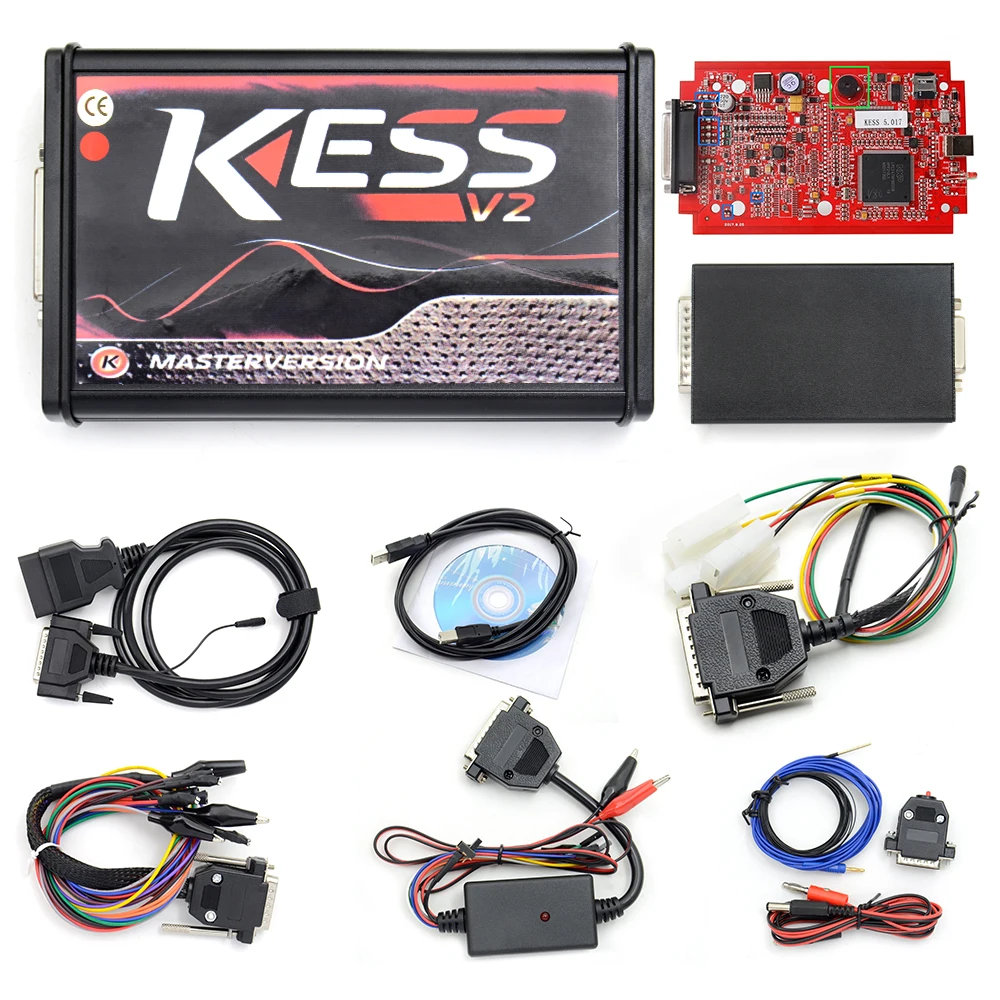 Онлайн мастер KESS V5.017 V2 V2.47 без маркера KTAG V7.020 зеленый/красный OBD2 менеджер Тюнинг