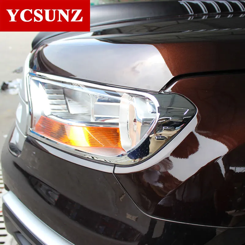 

ABS Chrome Headlights Cover For Ford Everest Endeavour Ranger T7 2016 2017 2018 2019