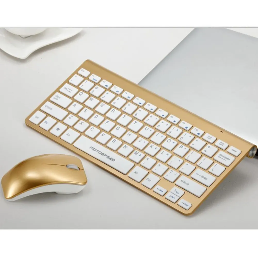 Ultra Slim 2.4GHz Wireless Keyboard and Optical Mouse Combo Kit w// USB Receiver