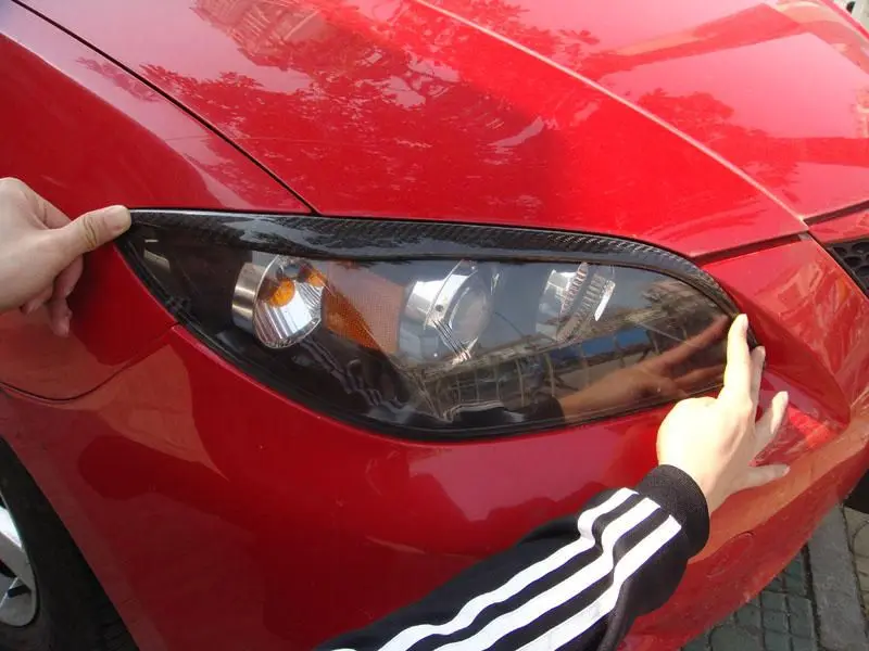 100 Real Carbon Fiber Front Fog Light Lamp Cover Trim Foglight Aeproduct