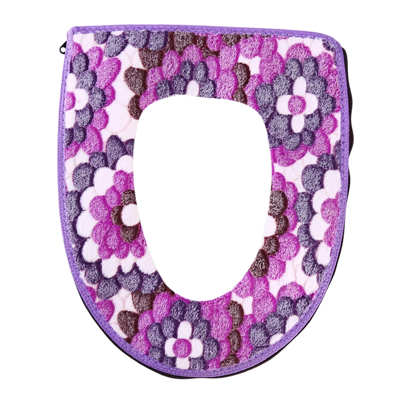 Toilet seat,New Qualified 1pc Warm and Comfortable Toilet Seat Cover for Bathroom Products Cotton Pedestal Pan Cushion Pads 7 Color Option,Toilet seat for Bathroom Light/_Pink