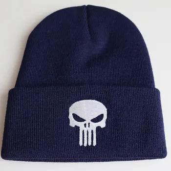 

2019 Punisher Winter Hat Men Women Beanie Warm Hat Cap Skulls Skeleton Black Knitted Hat Cap Casual Adult Boys Girls Skullies