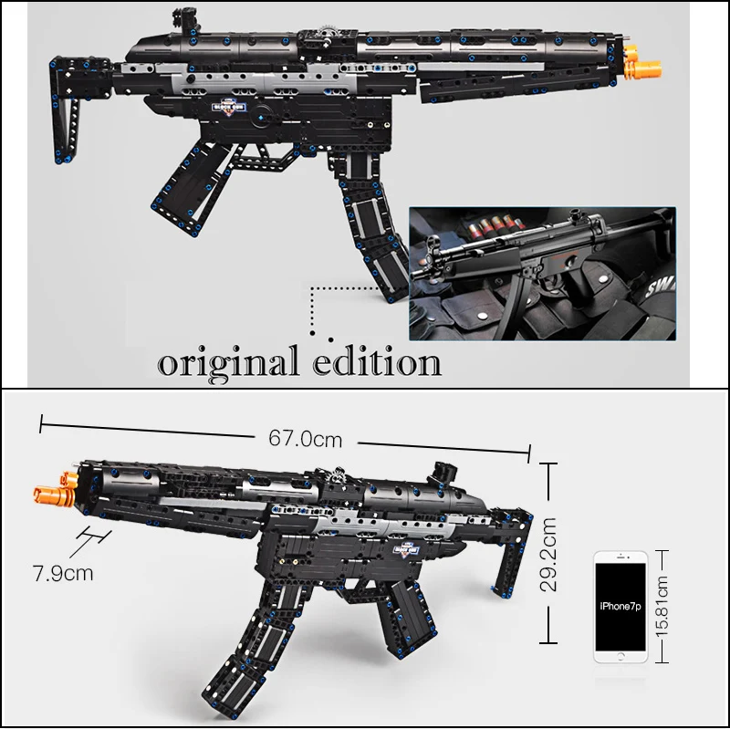 AWP Revolver Pistol GUN SWAT Technic Military Army Model Building Blocks Brick Weapon Compatible Toys For Boys WW2
