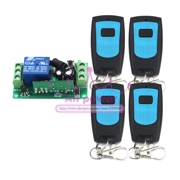 DC 12V 1CH RF remote control switch wireless ON/OFF Switch Remote plug ...