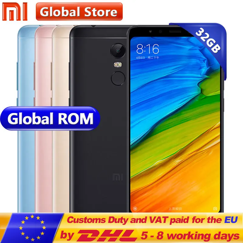 Оригинальный Xiaomi Redmi 5 плюс 32 ГБ Встроенная память мобильного телефона 3